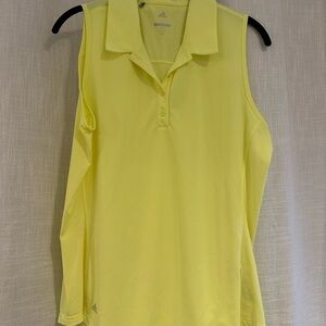 Adidas Women's Bright Yellow Sleeveless Top